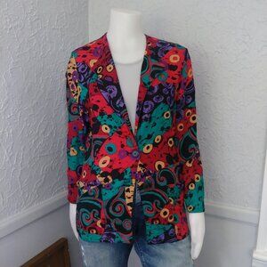 Vintage Abstract Blazer by Classics By Third Dimension - retro style, colourful